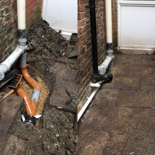 Before and After Photos Of Domestic Drain Work