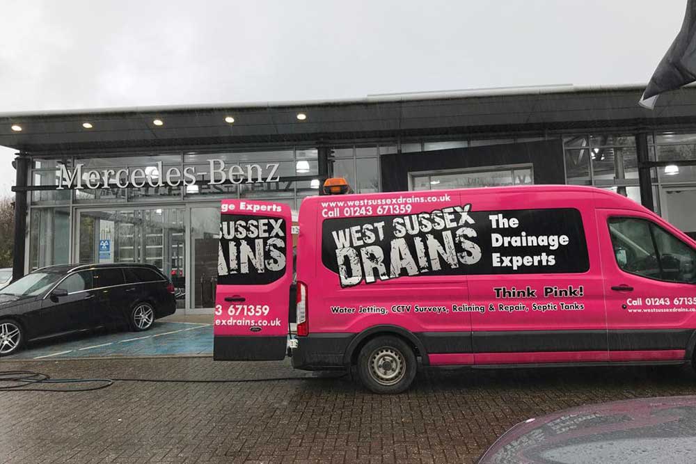 Commercial blocked drains service