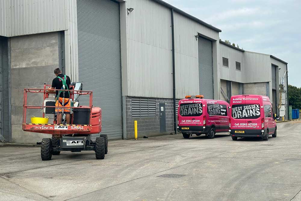 West Sussex Drains repairing blocked drains at commercial property
