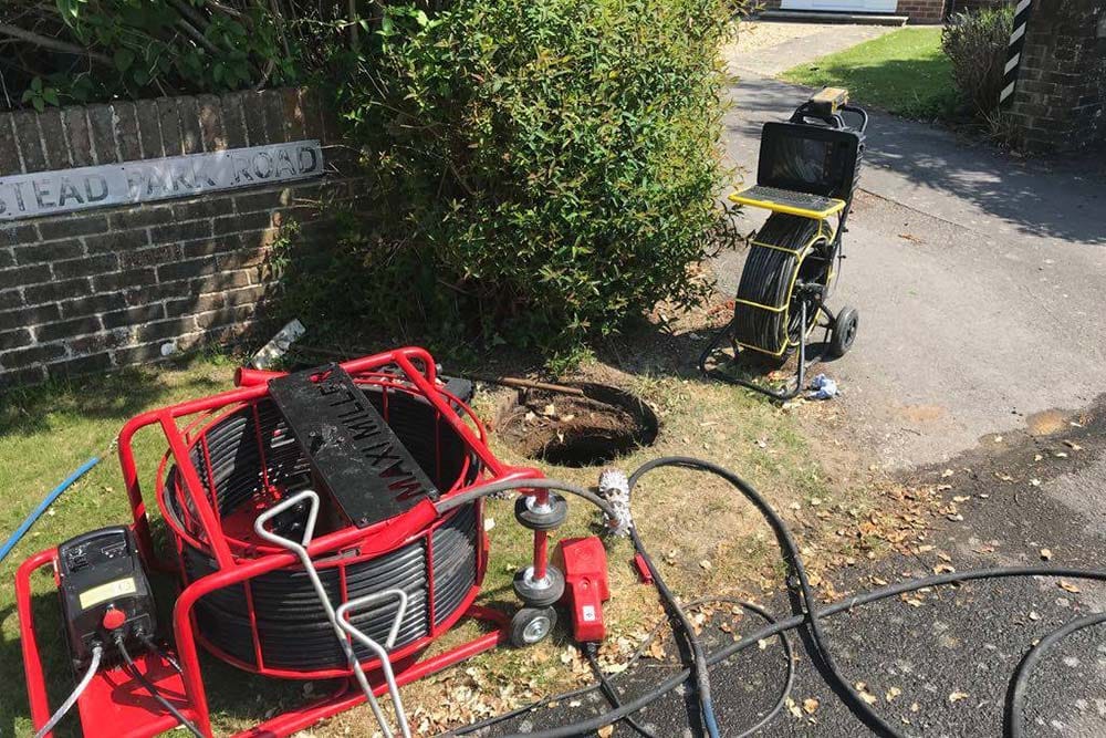 CCTV drain survey in West Sussex