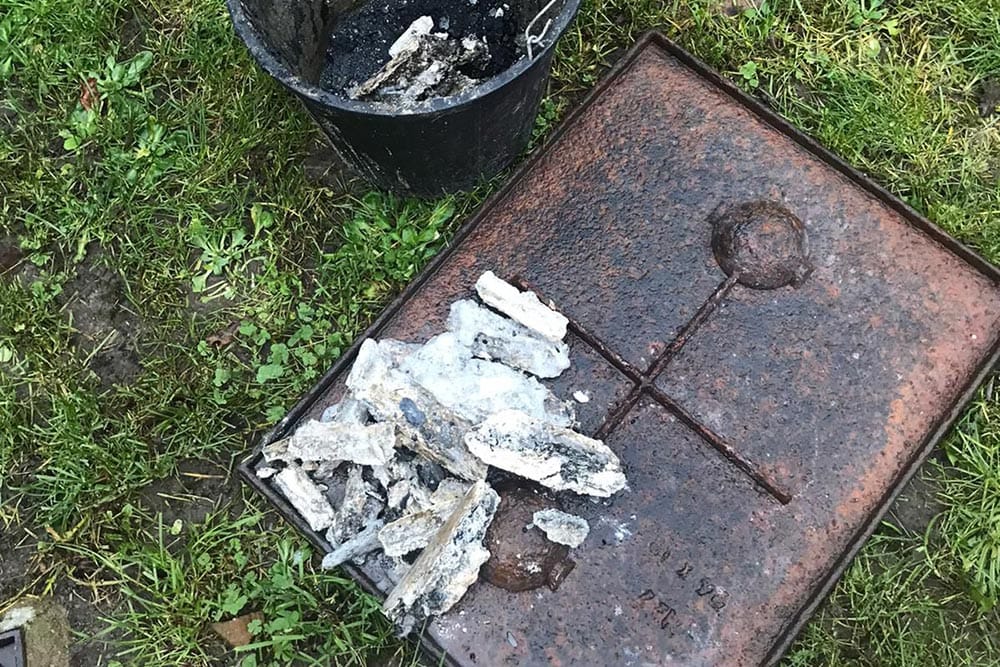 Debris after descaling