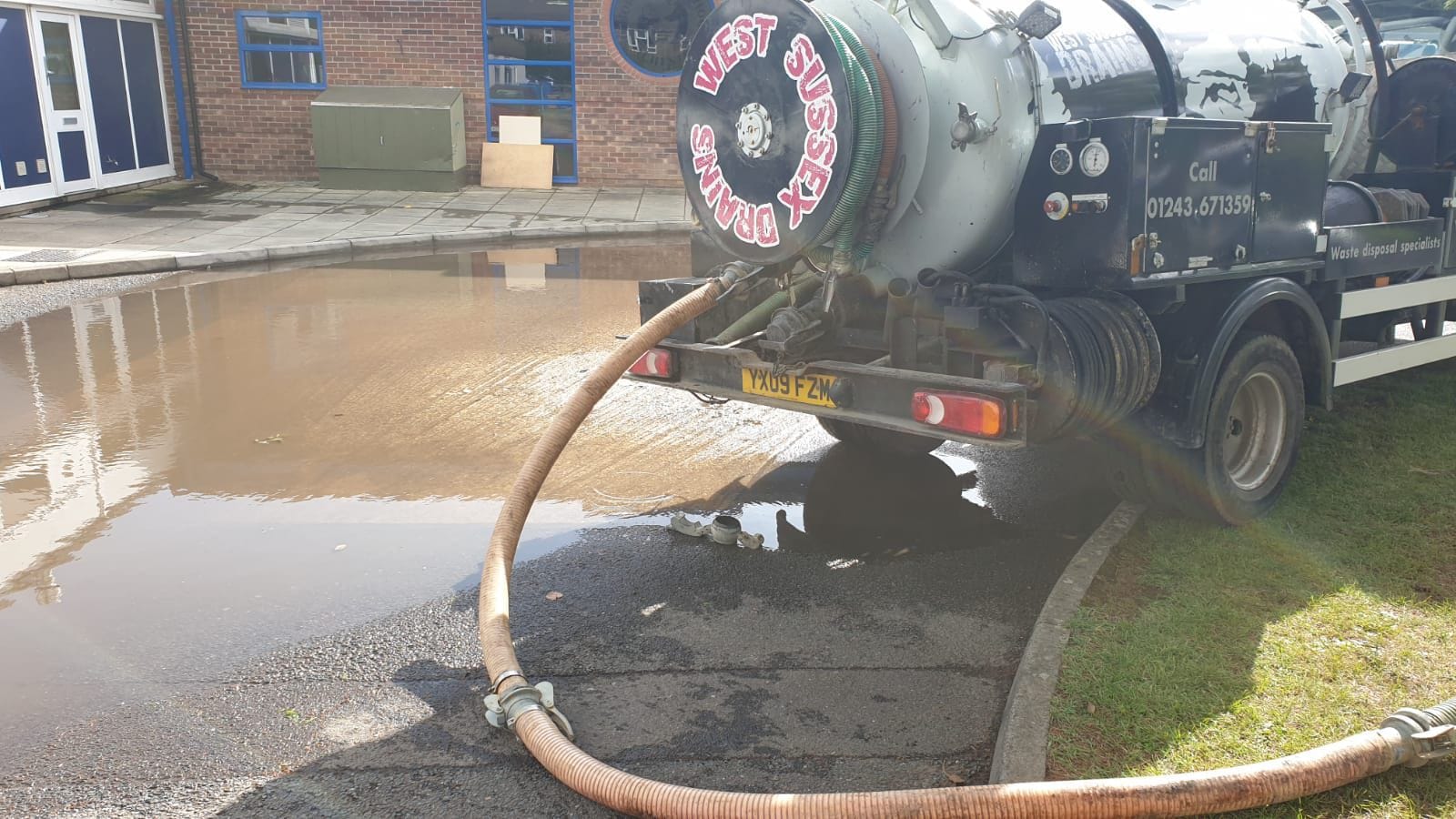Blocked gully resulting in flood