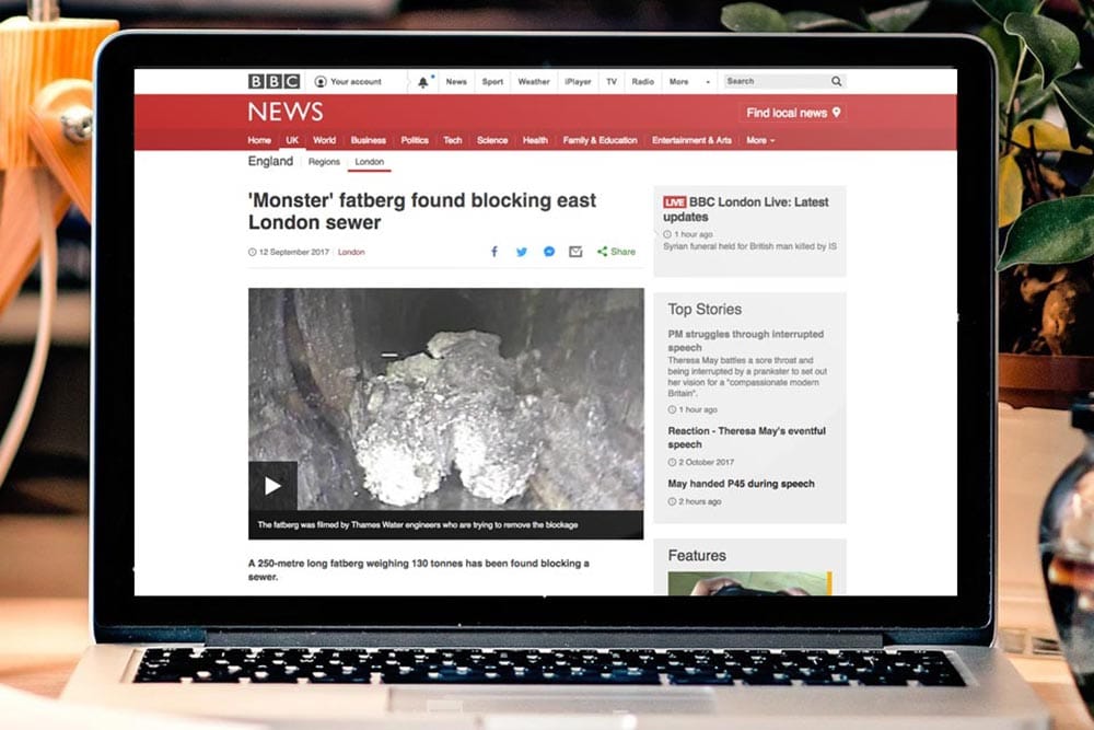 Fatberg news story