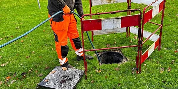 Fixing a blocked drain